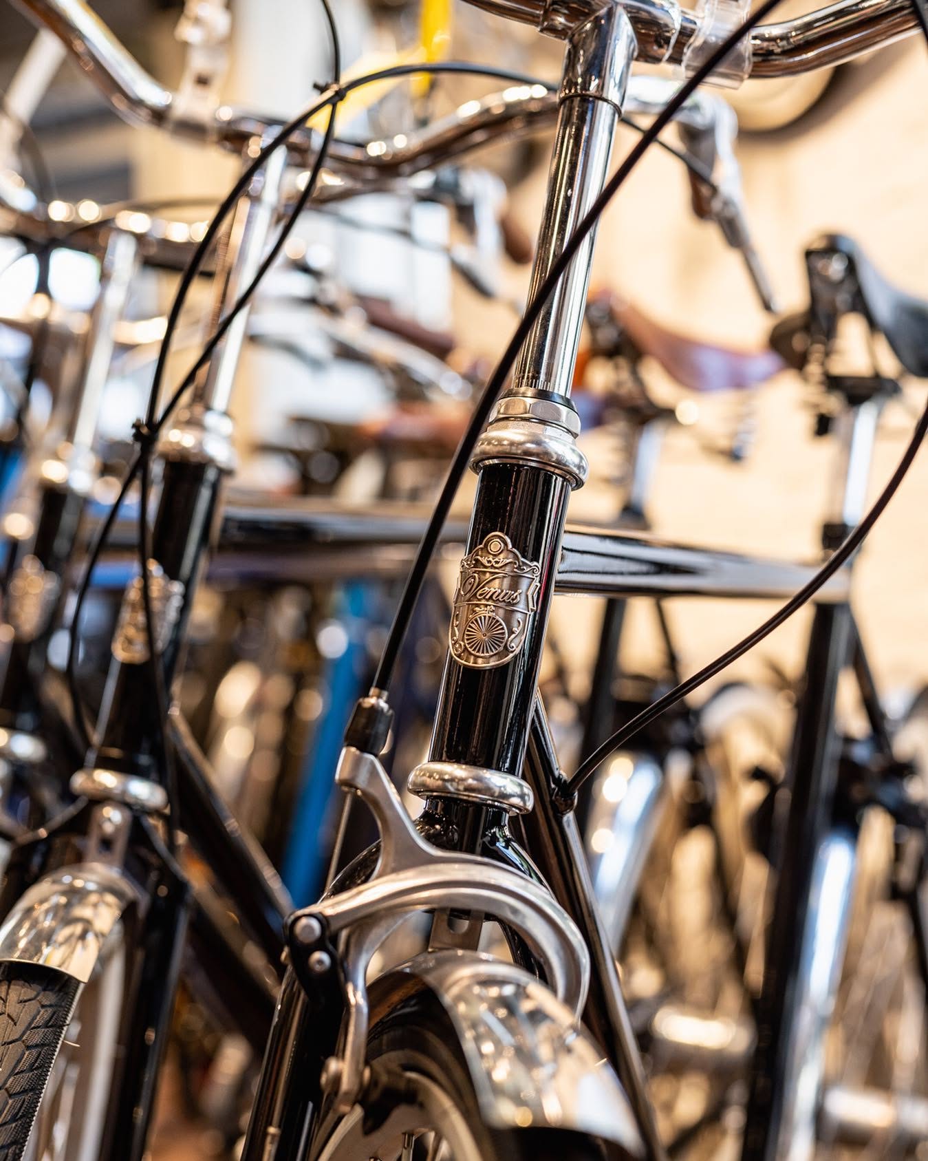 Detalje af en Venus-cykel i butikken