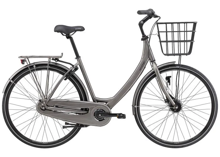 Winther 4 Klassisk damecykel 7g Shimano fodbr. mat grå brun