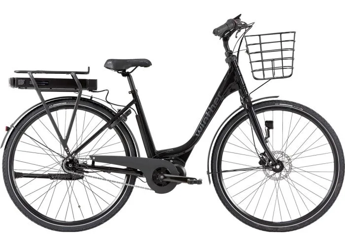 Winther SE 2 Klassisk dame elcykel i blank sort (70 NM motor)