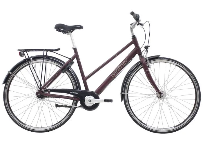 Winther Sprite Alu dame citybike i mørkerød